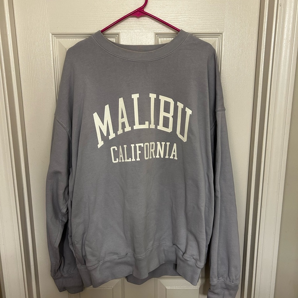 Light Blue Malibu California John Galt Crewneck